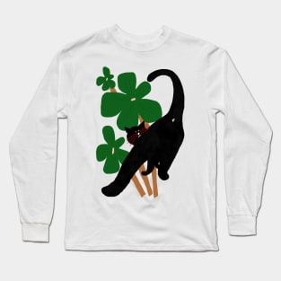 Funky pop-art cat butt Long Sleeve T-Shirt